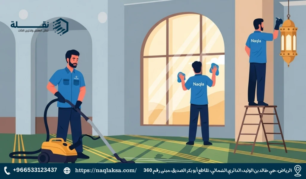 أفضل شركة تنظيف مساجد بالرياض: خدمة تليق ببيوت الرحمن