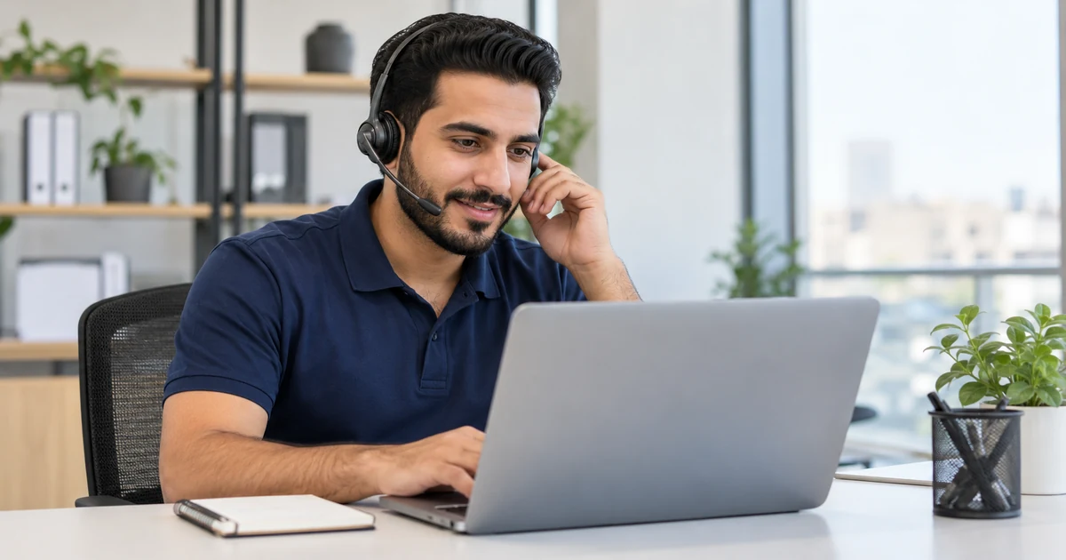 موظف خدمة عملاء نقلة يرد على الاستفسارات