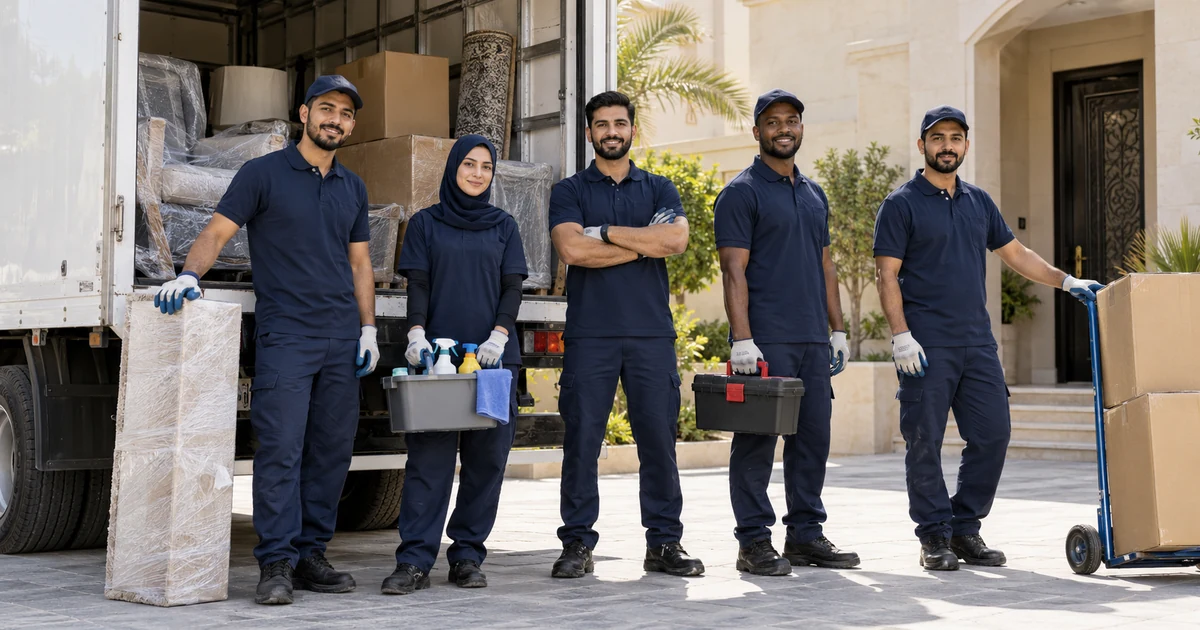 نقل عفش بين المدن - فريق نقلة لنقل العفش والمكيفات والتنظيف أمام سيارة النقل في الرياض